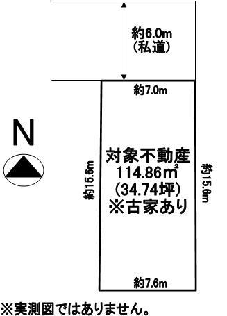 Compartment figure. Land price 34,800,000 yen, Land area 114.86 sq m