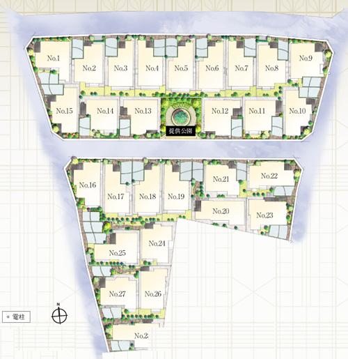 The entire compartment Figure. Clear of all sections 100 sq m more than. At the center to provide park, Planning a new city block that spread to carefree. Carport, Creating a number of Sunny space of the city wards in devising the placement of such approach (the entire section view)