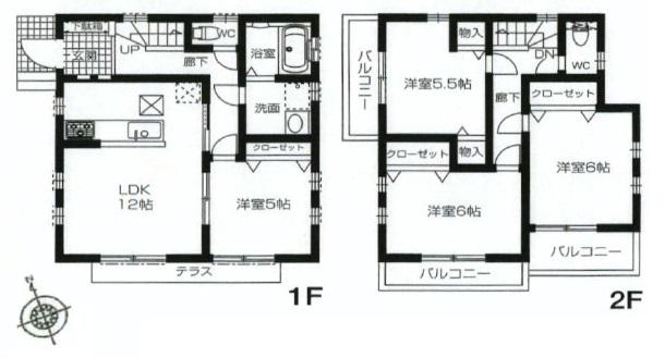 Floor plan. 46,600,000 yen, 4LDK, Land area 110 sq m , Building area 87.77 sq m