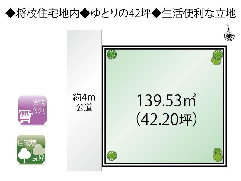 Compartment figure. Land price 63 million yen, Land area 139.53 sq m