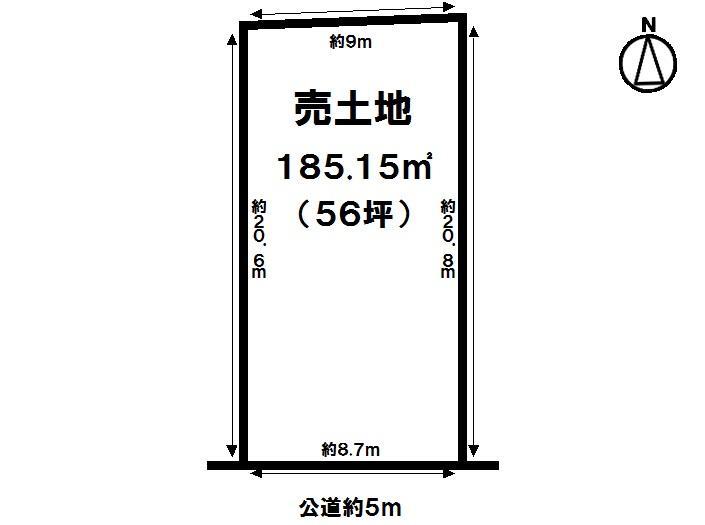 Compartment figure. Land price 66 million yen, Land area 185.15 sq m