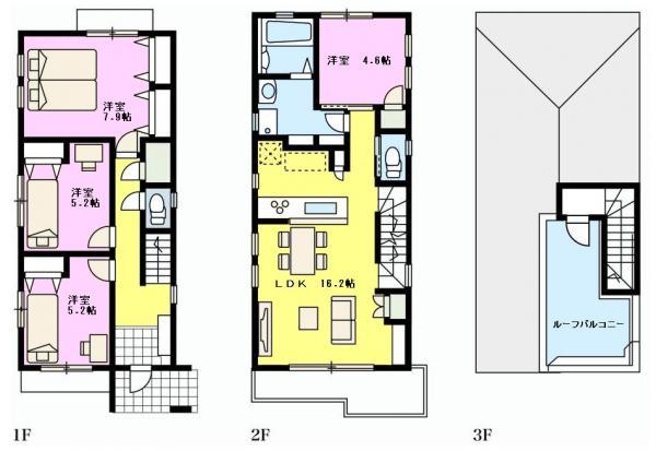 Floor plan. 59,500,000 yen, 4LDK, Land area 112.94 sq m , Building area 97.07 sq m
