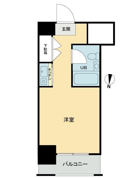Floor plan. Price 5.4 million yen, Footprint 17.4 sq m , Balcony area 2.61 sq m