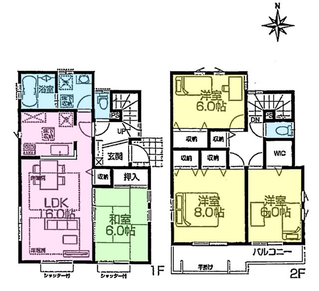 Floor plan. (15 Building), Price 59,900,000 yen, 4LDK, Land area 105.09 sq m , Building area 101.22 sq m
