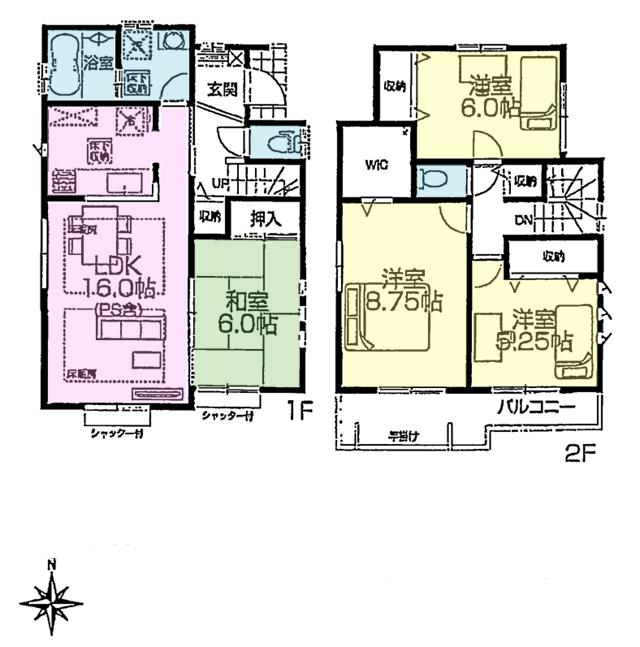 Floor plan. (19 Building), Price 62,900,000 yen, 4LDK, Land area 110.1 sq m , Building area 101.01 sq m