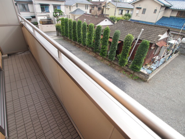 Balcony. Wide veranda. Day good