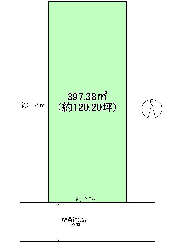 Compartment figure. Land price 128 million yen, Land area 397.38 sq m