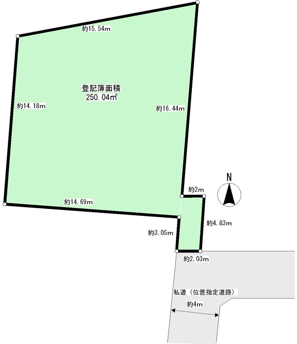 Compartment figure. Land price 49 million yen, Land area 250.04 sq m