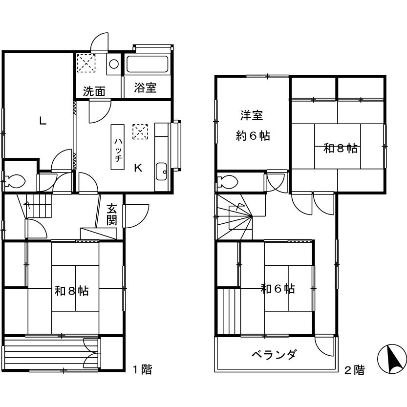 Floor plan. 49,800,000 yen, 4LDK, Land area 129.54 sq m , Building area 119.39 sq m