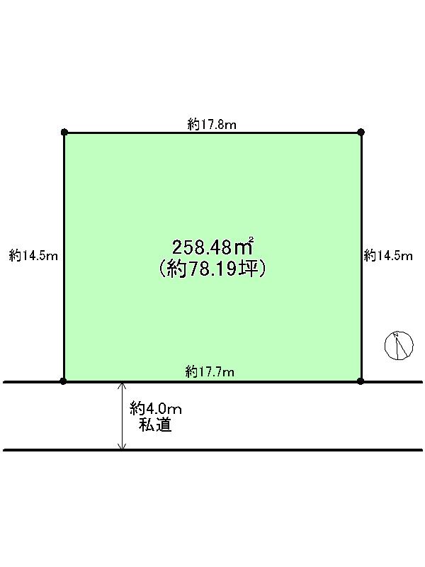 Compartment figure. Land price 122 million yen, Land area 258.48 sq m
