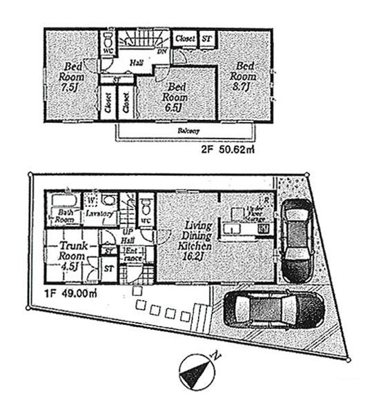 Floor plan. 51,800,000 yen, 4LDK, Land area 105.62 sq m , Building area 99.62 sq m