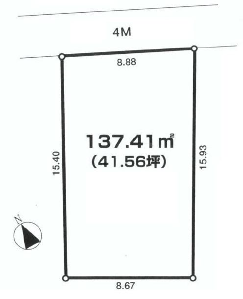 Compartment figure. Land price 49,800,000 yen, Land area 137.41 sq m