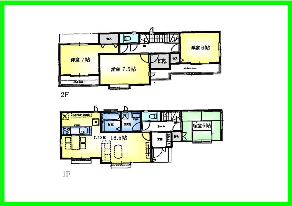 Floor plan. (1 Building), Price 46,800,000 yen, 4LDK, Land area 119.89 sq m , Building area 102.67 sq m