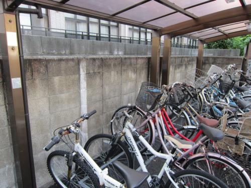 Other common areas. Bicycle parking space with roof