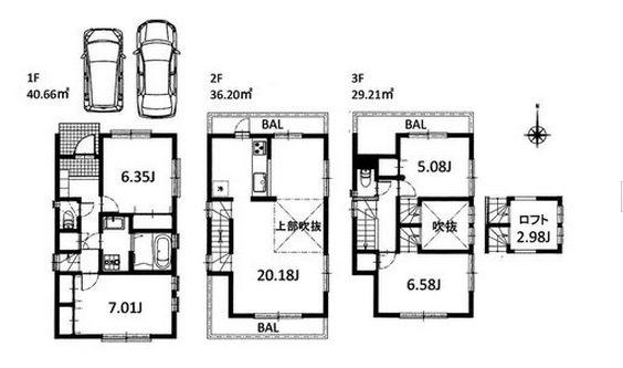 Floor plan. 59,800,000 yen, 4LDK, Land area 90.13 sq m , Building area 106.07 sq m