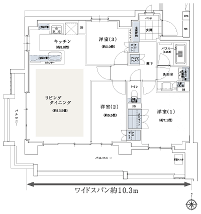 Floor: 3LDK, the area occupied: 80.2 sq m, Price: 65,900,000 yen, now on sale