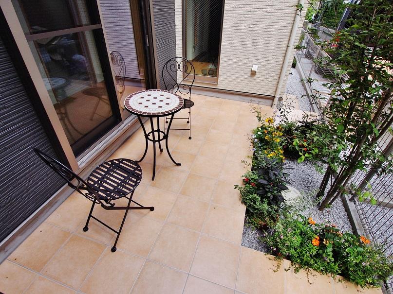 Other introspection. - Patio facing the "front door", "living" [1 Building] -