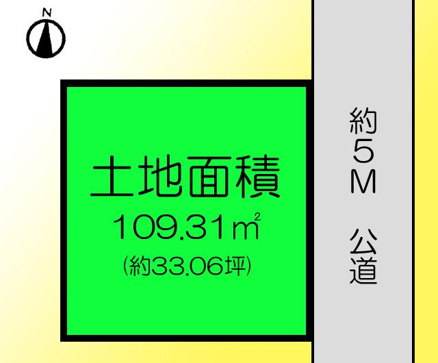 Compartment figure. Land price 37,800,000 yen, Is a form of land area 109.31 sq m planning easy to land