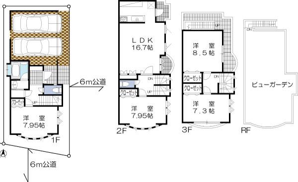 Floor plan. 57,800,000 yen, 4LDK, Land area 79 sq m , Building area 114.51 sq m