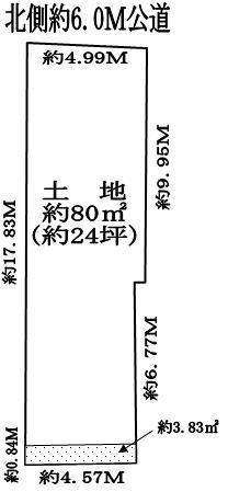 Compartment figure. Land price 34,800,000 yen, Land area 84.26 sq m