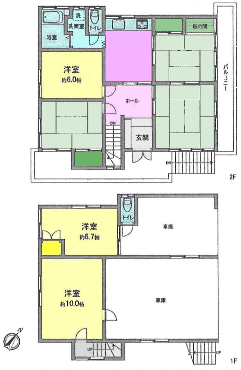 Floor plan. 49,500,000 yen, 6DK, Land area 114.59 sq m , Building area 152.33 sq m