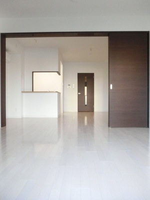 Living and room. Bright flooring