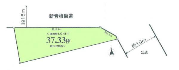 Compartment figure. Land price 60 million yen, Land area 123.41 sq m