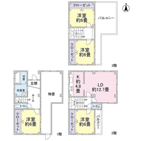 Floor plan. 44,800,000 yen, 4LDK, Land area 74.59 sq m , Building area 109.35 sq m floor plan ~ Housing has been secured many ~