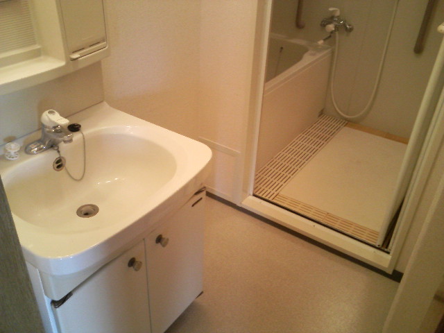 Washroom. Wide wash basin & dressing room