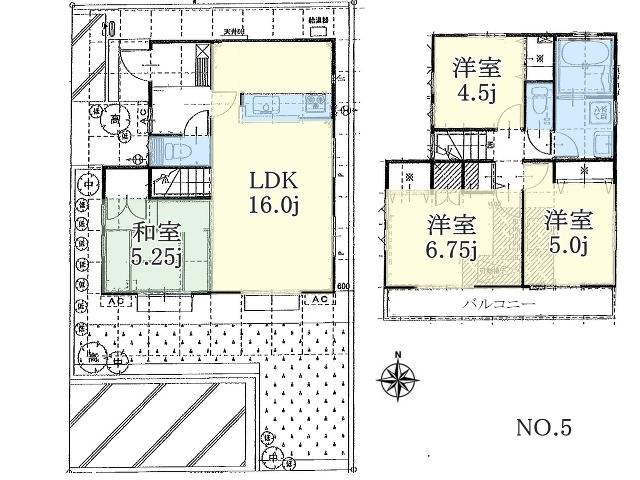 Floor plan. (5), Price 45,800,000 yen, 4LDK, Land area 113.87 sq m , Building area 89.42 sq m