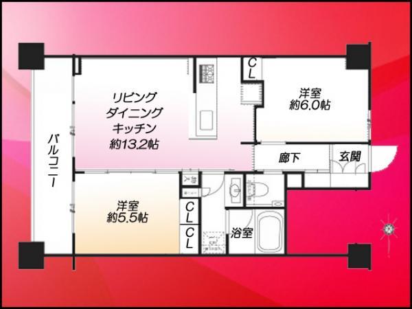 Floor plan. 1LDK+S, Price 33,800,000 yen, Occupied area 54.64 sq m , Balcony area 10.79 sq m