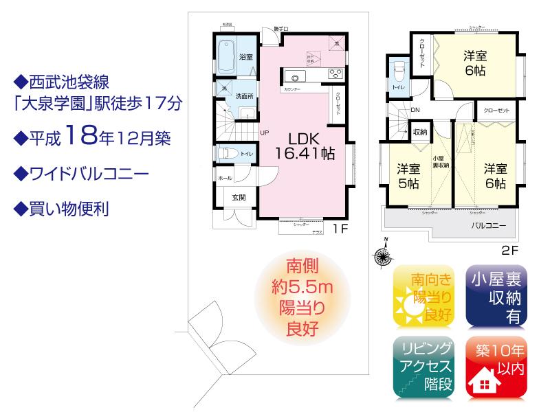 Floor plan. 28.8 million yen, 3LDK, Land area 98.34 sq m , Building area 78.16 sq m floor plan