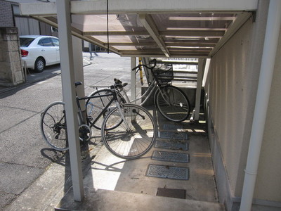 Parking lot. Bicycle-parking space