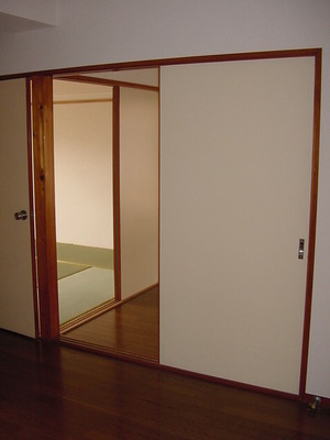 Living and room. Japanese-style room door