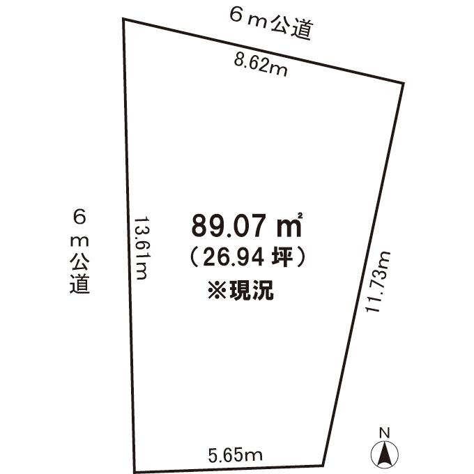 Compartment figure. Land price 37,800,000 yen, Land area 89.25 sq m