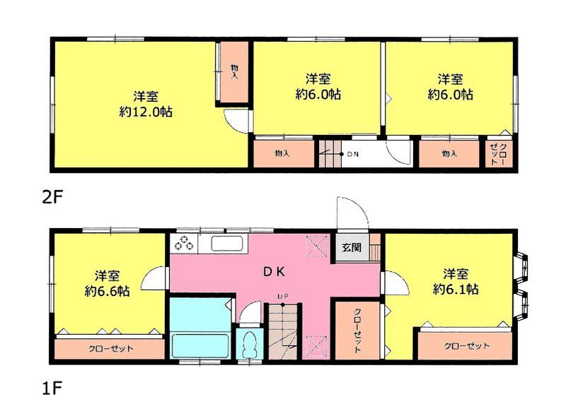 Floor plan. 22.5 million yen, 5DK, Land area 63.29 sq m , Building area 92.74 sq m Nerima Detached