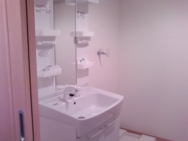 Washroom. Beautiful independent washbasin with shower. 