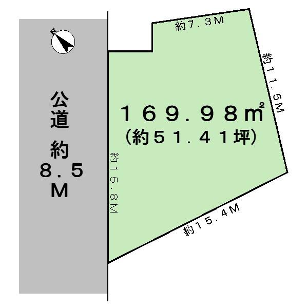 Compartment figure. Land price 89,500,000 yen, Land area 169.98 sq m