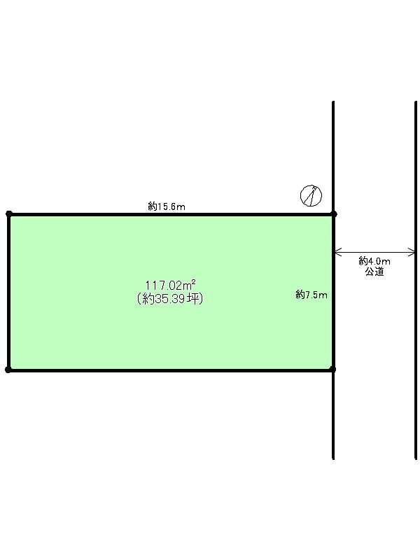 Compartment figure. Land price 48,800,000 yen, Land area 117.02 sq m