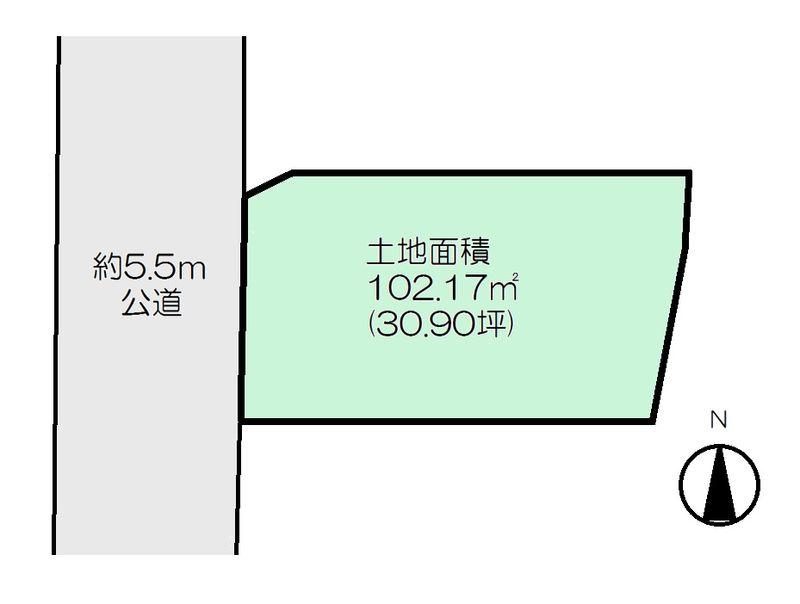 Compartment figure. Land price 49,400,000 yen, Land area 102.17 sq m Oizumigakuen Uchi