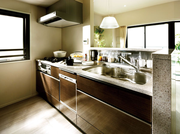 Kitchen.  [Ellesmere kitchen] Actually incorporate the point of view of those who stand in the kitchen, Not only ease of use with an emphasis on communication and design, It is a kitchen for families.