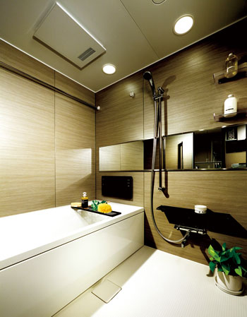 Bathing-wash room.  [Bathroom] Comfort to produce a pleasant time, Functionality, Also consideration to the ease of addition care to beauty bathroom.