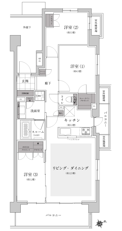 Floor: 3LDK + WIC, the occupied area: 75.53 sq m, Price: 51,600,000 yen, now on sale