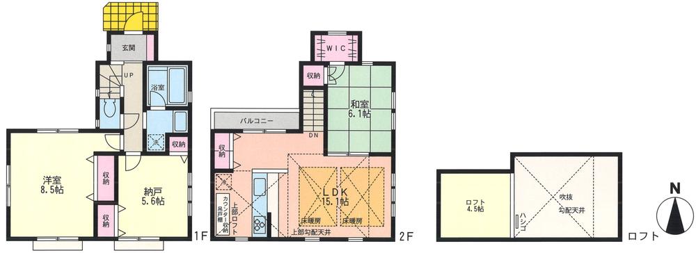 Floor plan. (A Building), Price 41,800,000 yen, 2LDK+S, Land area 82.03 sq m , Building area 80.12 sq m