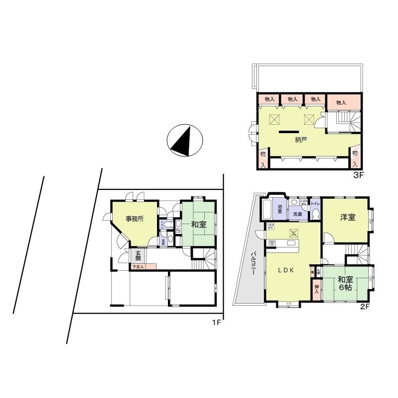 Floor plan. 38,900,000 yen, 3LDK + S (storeroom), Land area 105.79 sq m , Building area 156.57 sq m