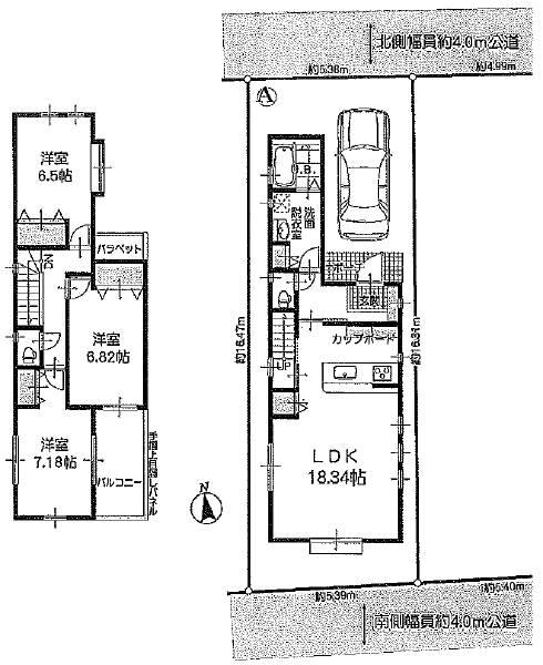 Floor plan. 42,800,000 yen, 3LDK, Land area 88.18 sq m , Building area 92.86 sq m