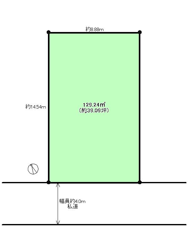 Compartment figure. Land price 61 million yen, Land area 129.24 sq m