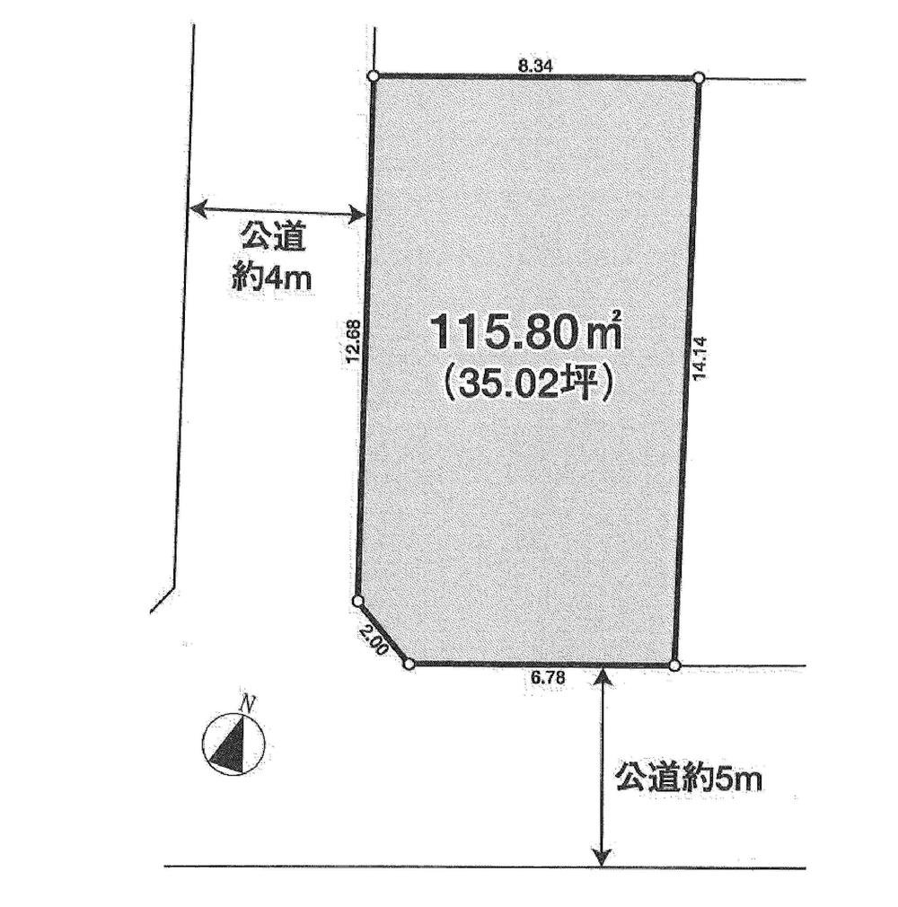Compartment figure. Land price 58,800,000 yen, Land area 115.8 sq m