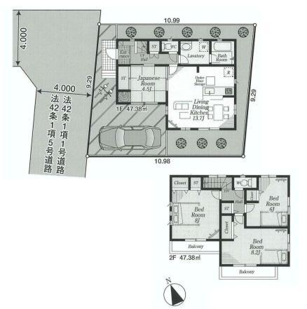 Floor plan. 40,800,000 yen, 4LDK, Land area 101.74 sq m , Building area 94.76 sq m