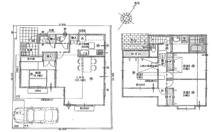 Floor plan. 55,800,000 yen, 4LDK, Land area 104.31 sq m , Building area 101.04 sq m